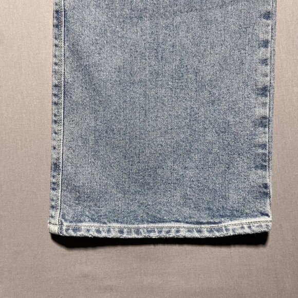 PAIGE Sasha Wide Leg Jeans Womens 25 Khristen Distressed Wash Blue High Rise - Picture 4 of 16